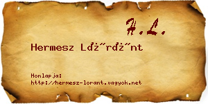 Hermesz Lóránt névjegykártya