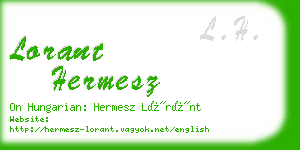 lorant hermesz business card